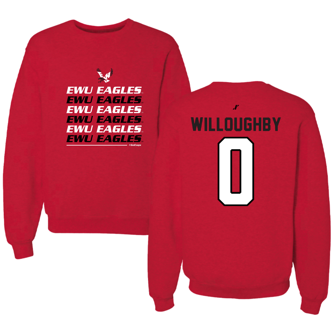 Eastern Washington University Soccer Red General Crewneck - #0 Kamryn Willoughby