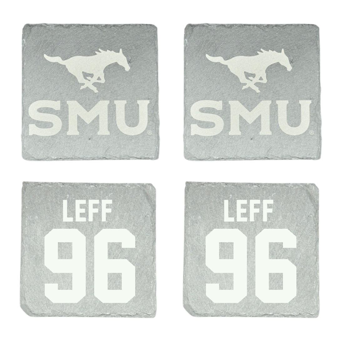 Southern Methodist University Football Stone Coaster (4 Pack)  - #96 Josh Leff