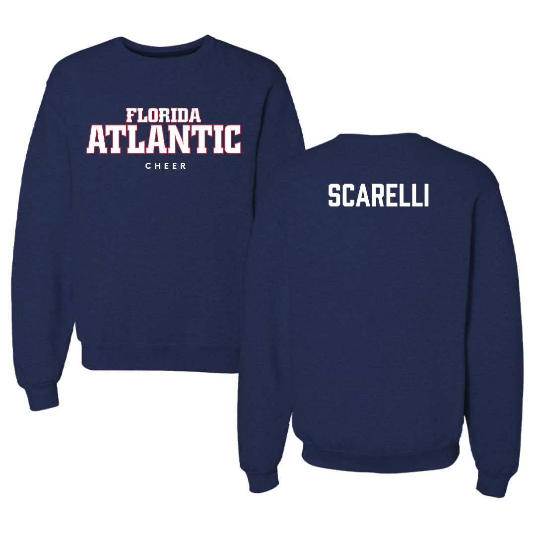 Florida Atlantic University Cheer Navy Crewneck - Emma Scarelli