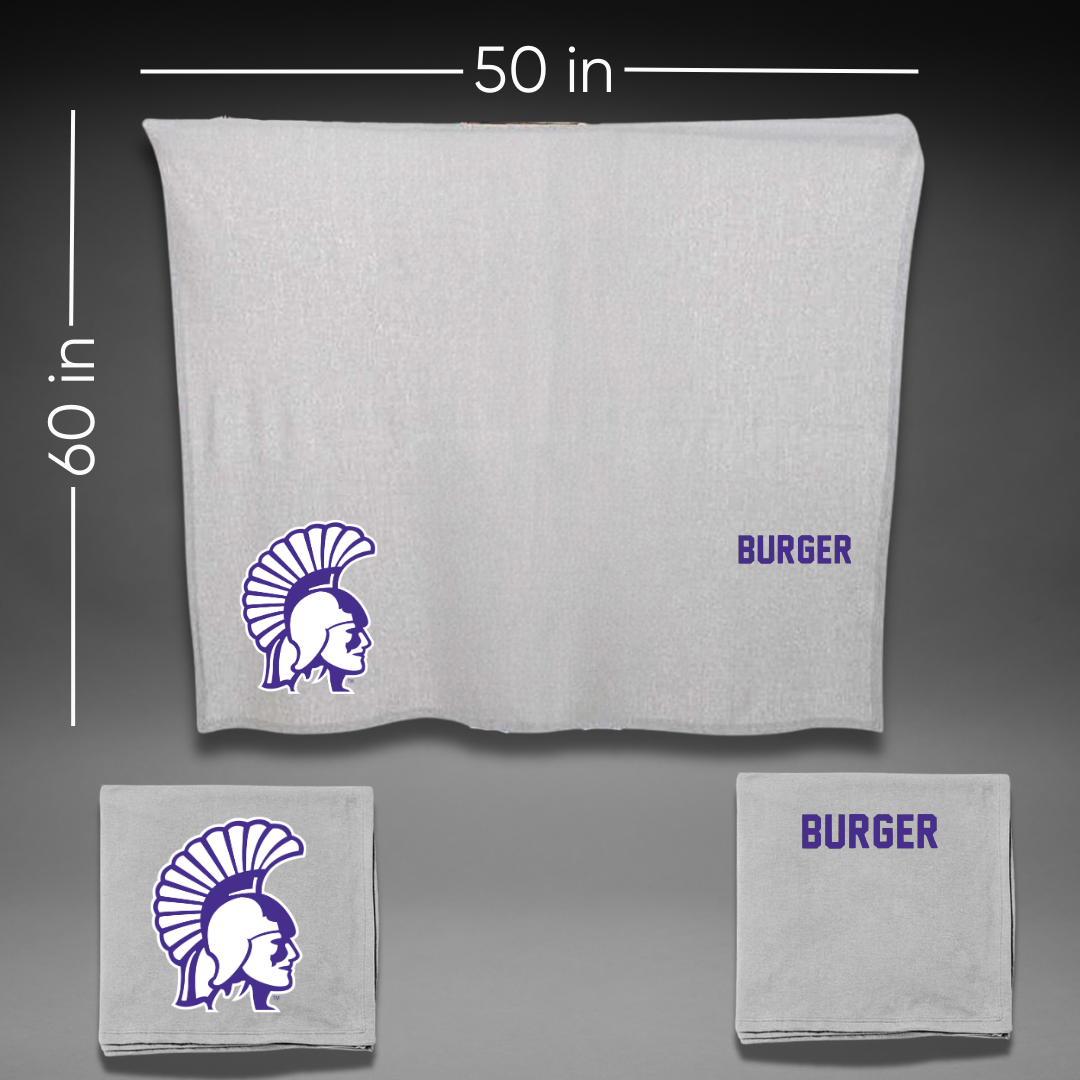 Winona State University Tennis Gray Blanket - Ally Burger