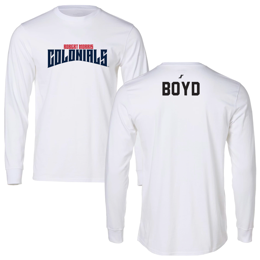 Robert Morris University TF and XC White Classic Long Sleeve - Brayden Boyd