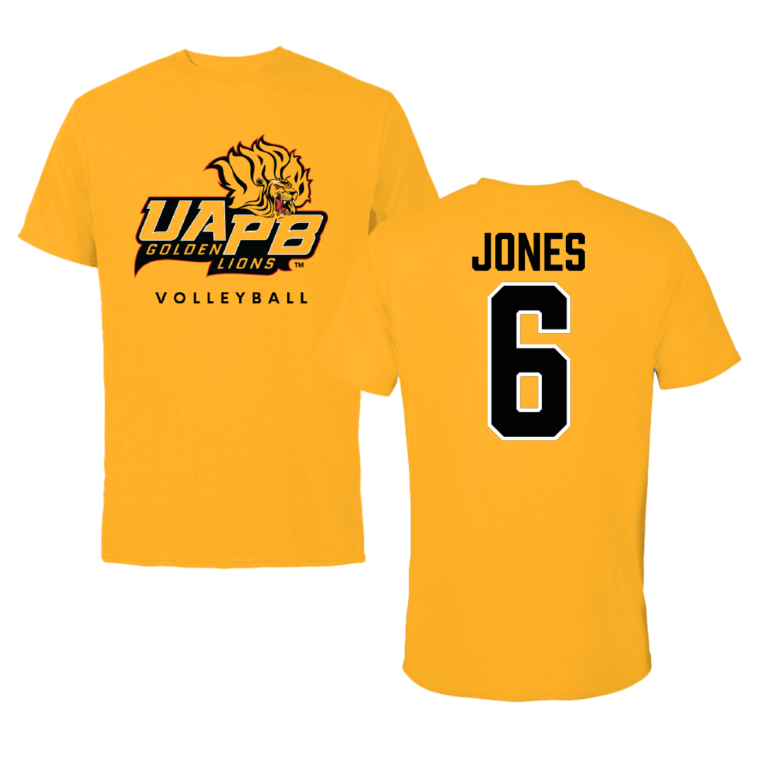 University of Arkansas-Pine Bluff Volleyball Gold Tee - #6 Amayah Jones