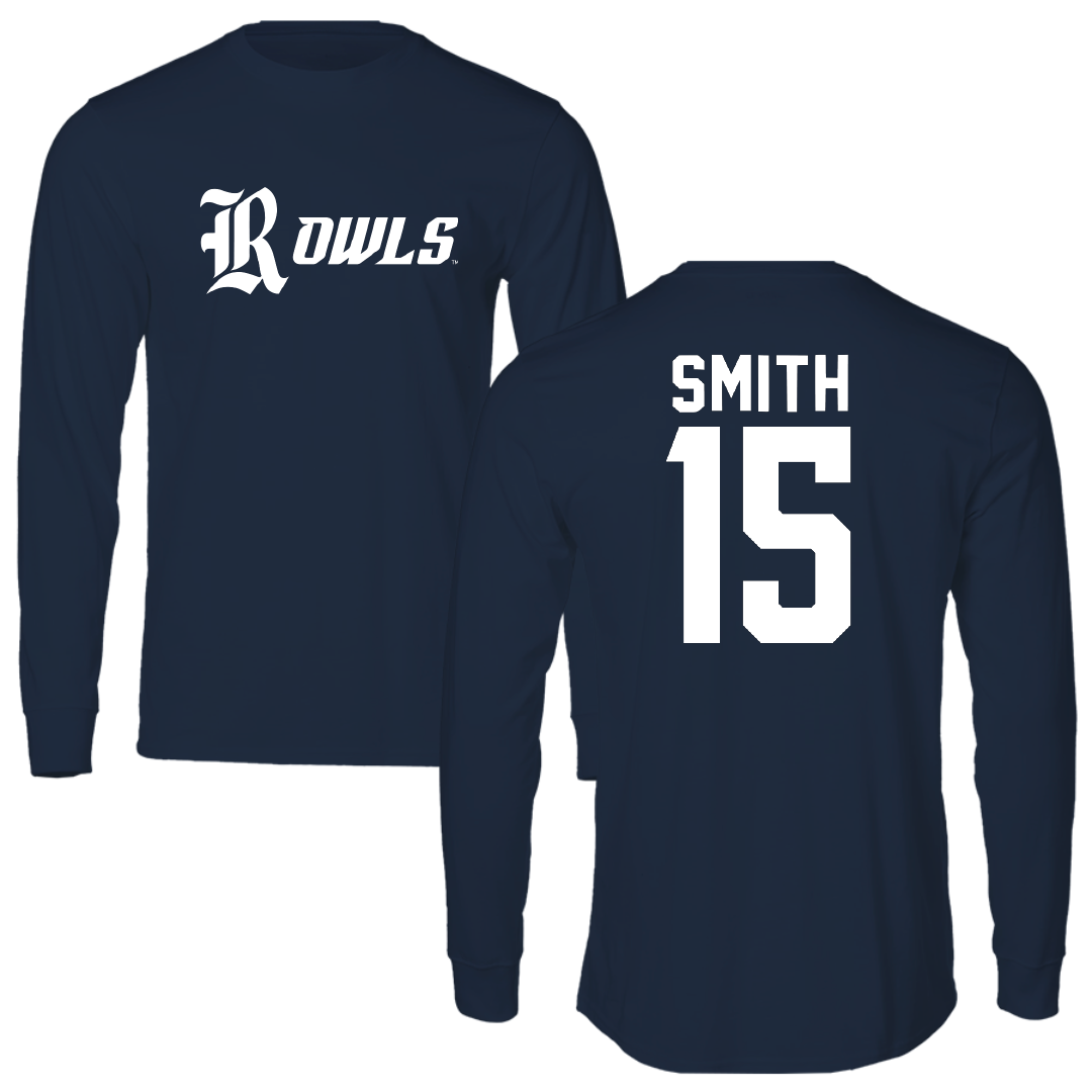 Rice University Baseball Navy Long Sleeve - #15 Luke Smith