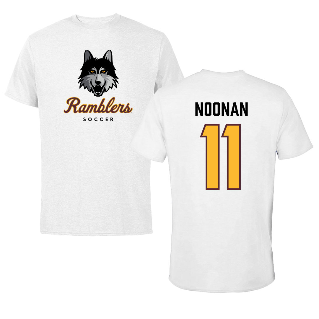 Loyola University-Chicago Soccer White Ramblers Tee - #11 Sarah Noonan