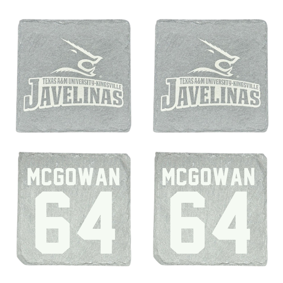 Texas A&M University-Kingsville Football Stone Coaster (4 Pack)  - #64 Kevaughnte McGowan