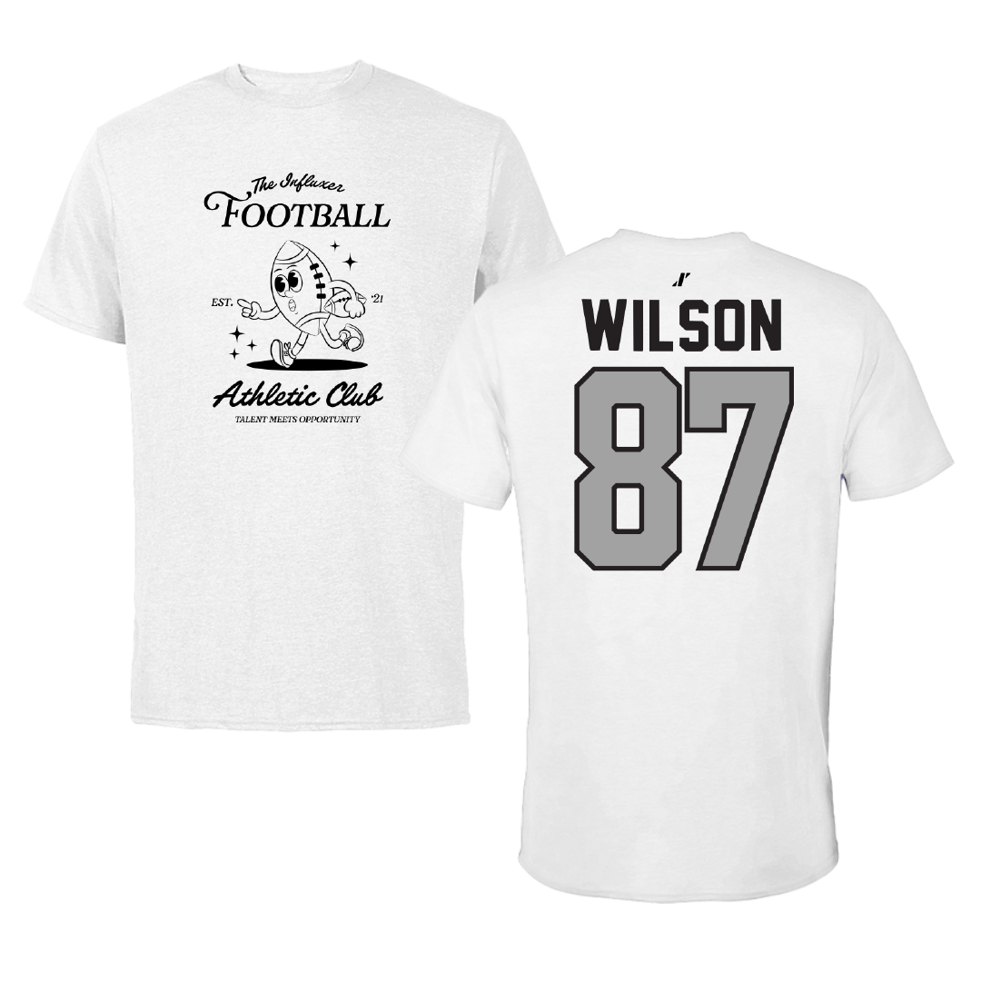 Football White Influxer Athletic Club Tee - #87 Trevor Wilson