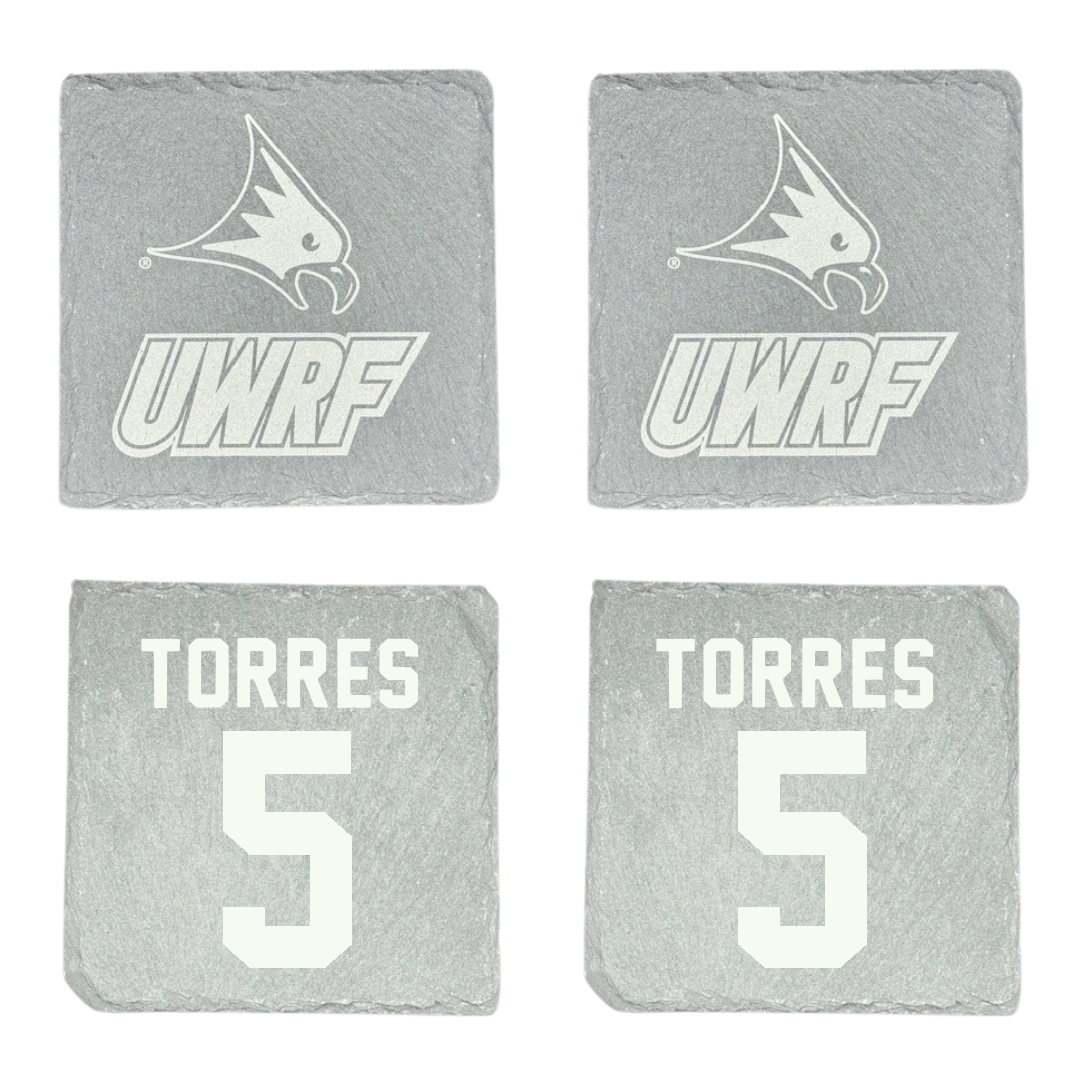 University of Wisconsin-River Falls Ice Hockey Stone Coaster (4 Pack)  - #5 Aidan Torres