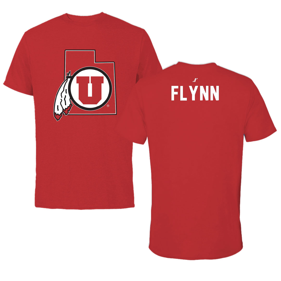 University of Utah Swimming & Diving Red State Tee - Kelson Flynn