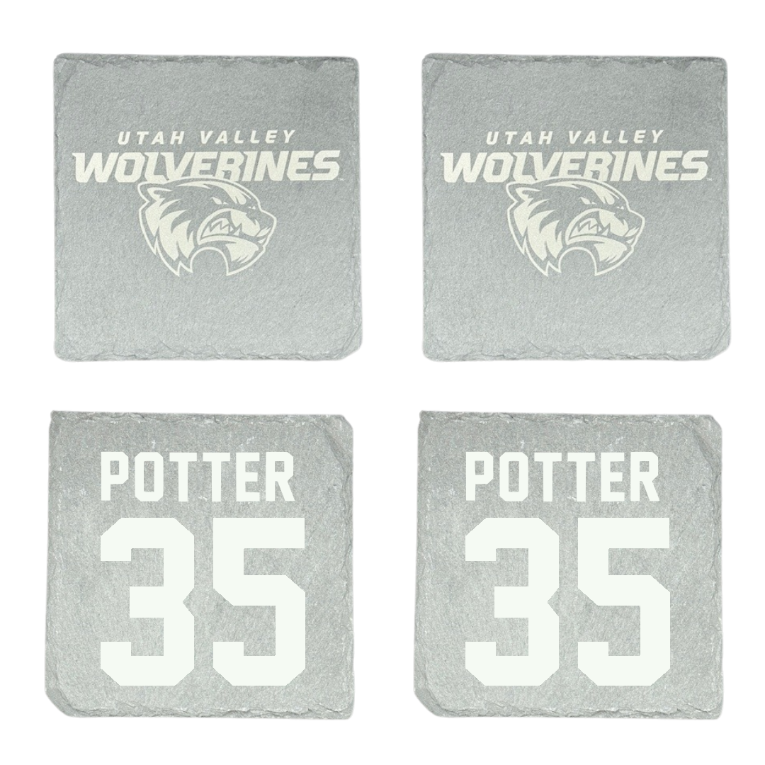 Utah Valley University Basketball Stone Coaster (4 Pack)  - #35 Ethan Potter