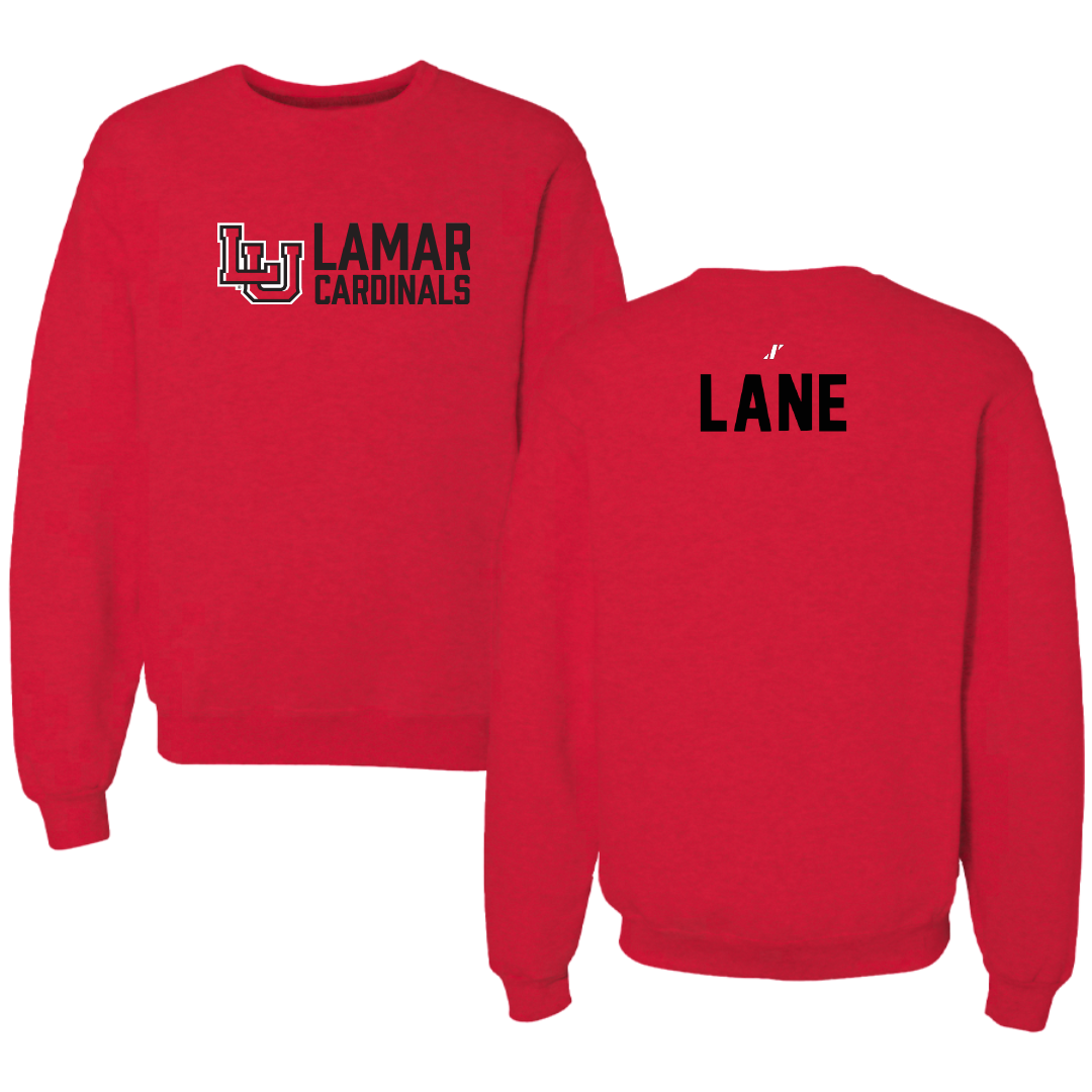 Lamar University TF and XC Red General Crewneck - RJ Lane