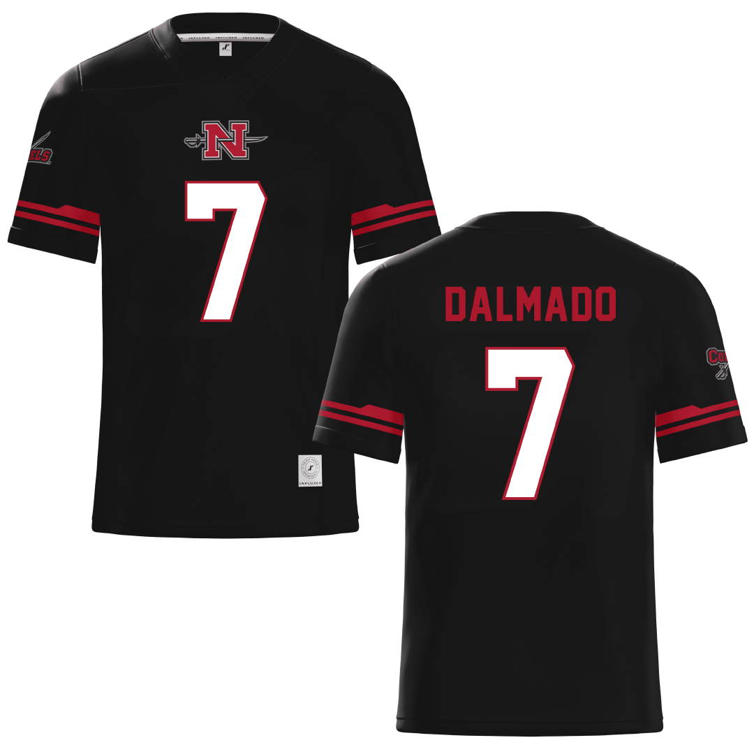 Nicholls State University Black Football Jersey - #7 Jake Dalmado