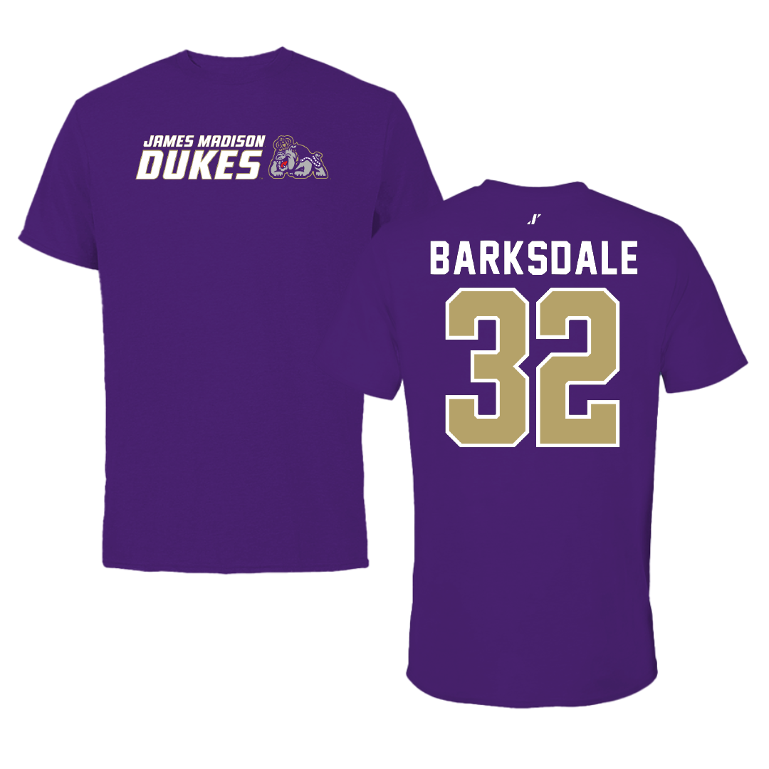 James Madison University Football Purple General Tee - #32 DJ Barksdale