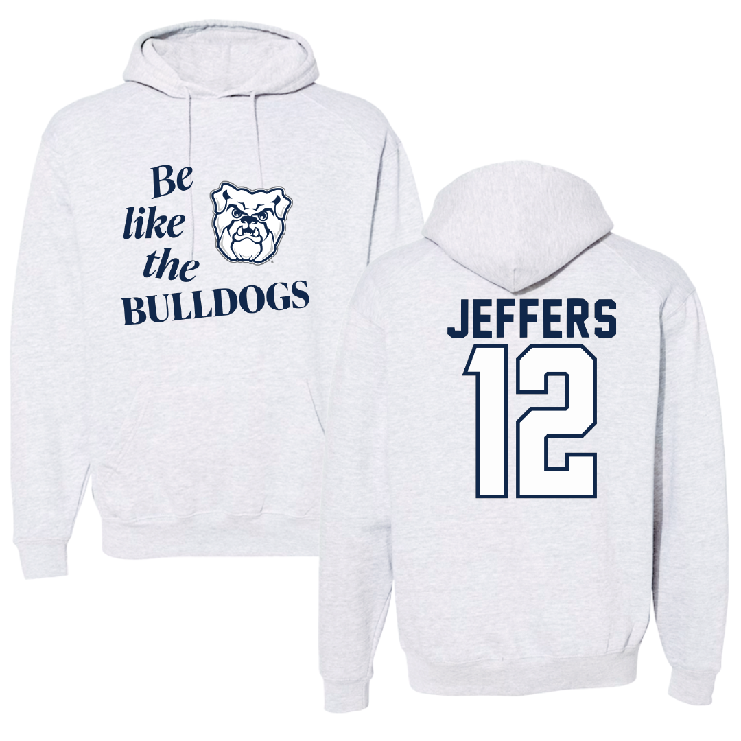 Butler University Basketball Light Gray Be Like Us Hoodie - #12 Chloe Jeffers