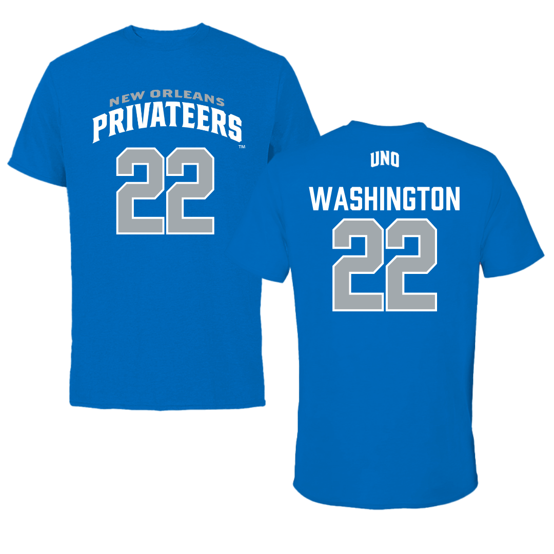 University of New Orleans Basketball Blue Jersey Tee - #22 Darrius Washington