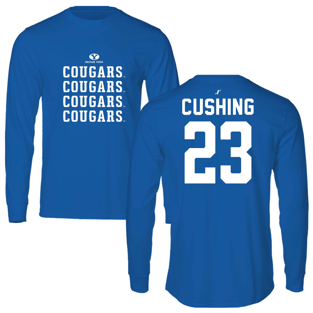 Brigham Young University Baseball Blue General Long Sleeve - #23 Stone Cushing