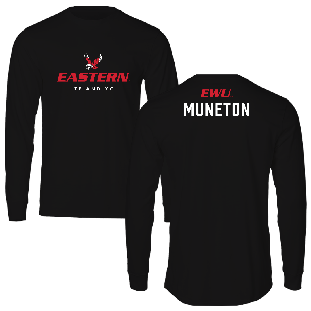 Eastern Washington University TF and XC Black Eastern Performance Long Sleeve - Jasmin Muneton