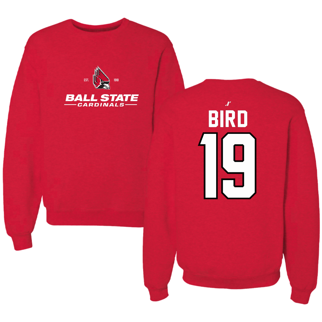 Ball State University Soccer Red General Crewneck - #19 Sami Bird