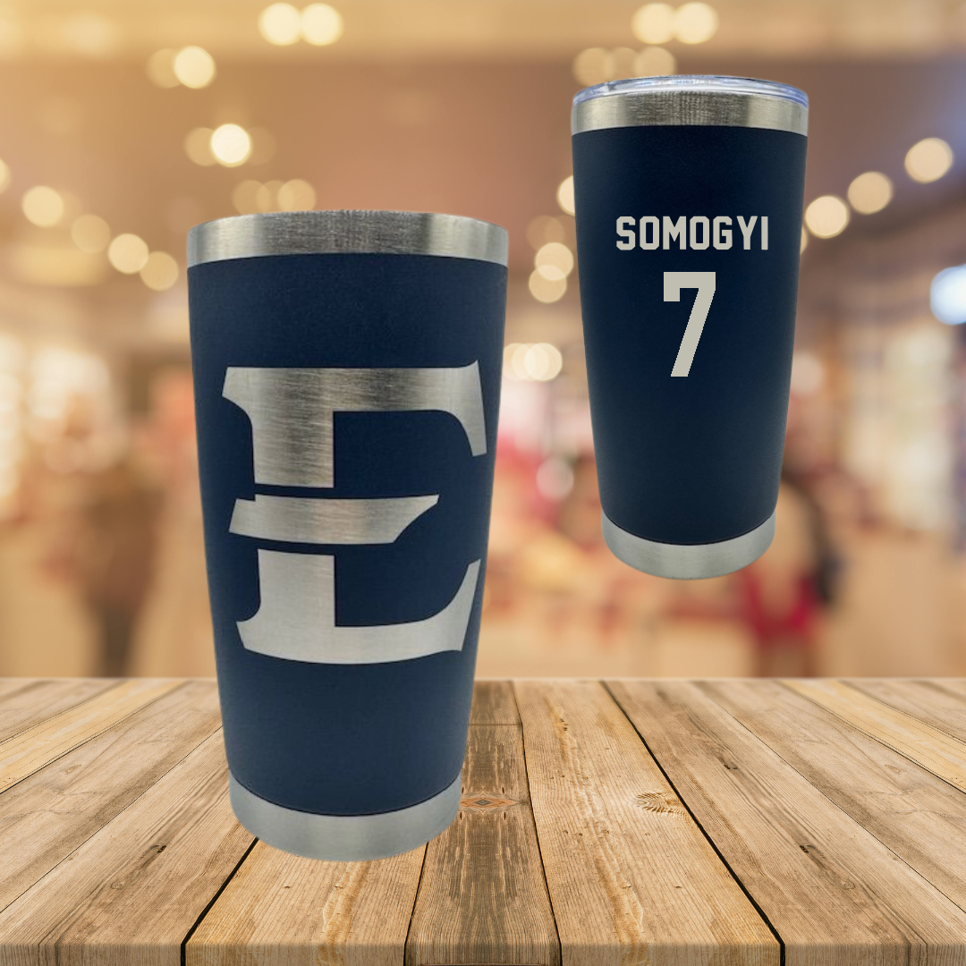 East Tennessee State University Soccer Navy Stainless Steel Tumbler - #7 Sydney Somogyi