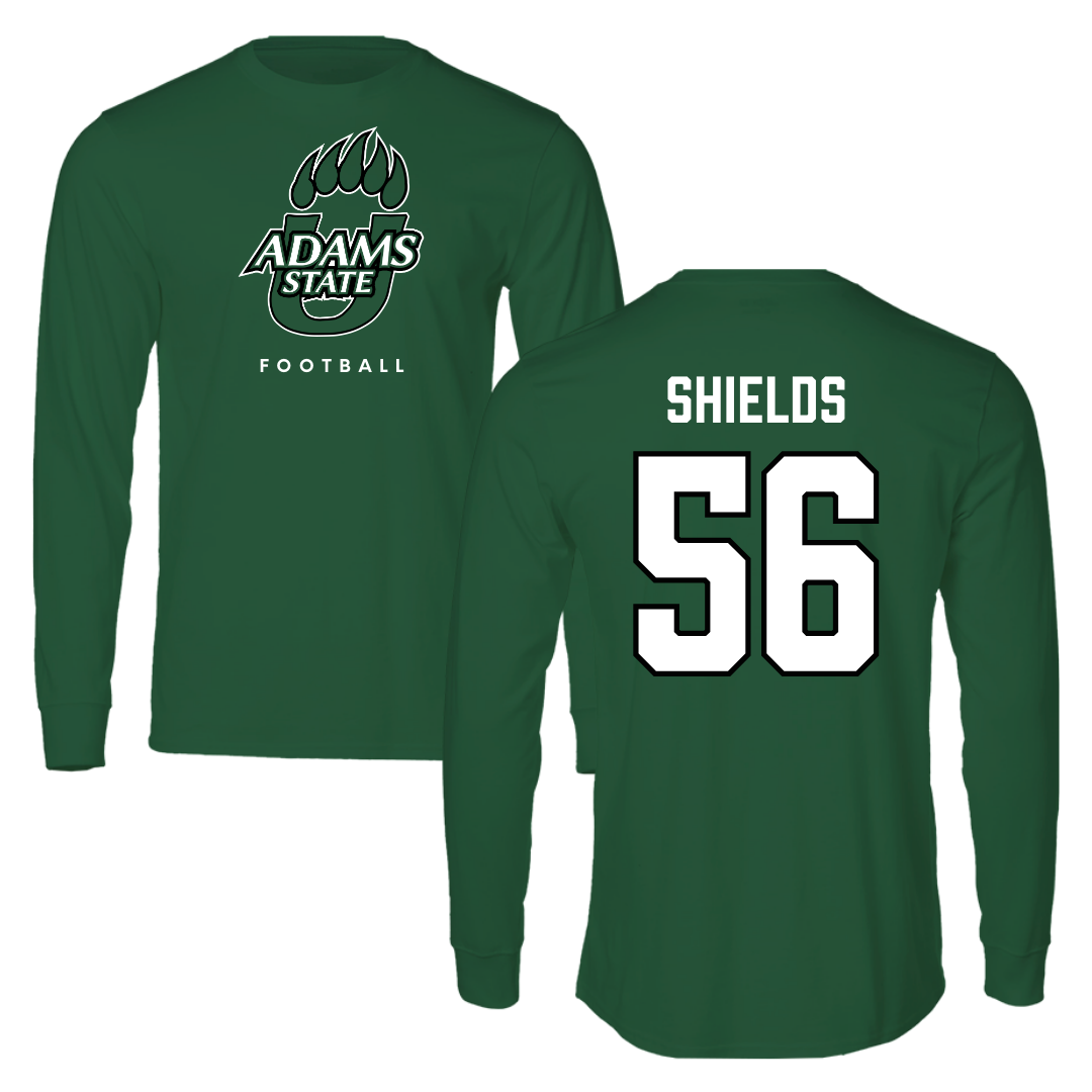Adams State University Football Forest Green Long Sleeve - #56 Aiden Shields
