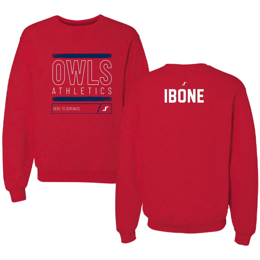 Florida Atlantic University Cheer Red Dominate Crewneck - Maddi Ibone