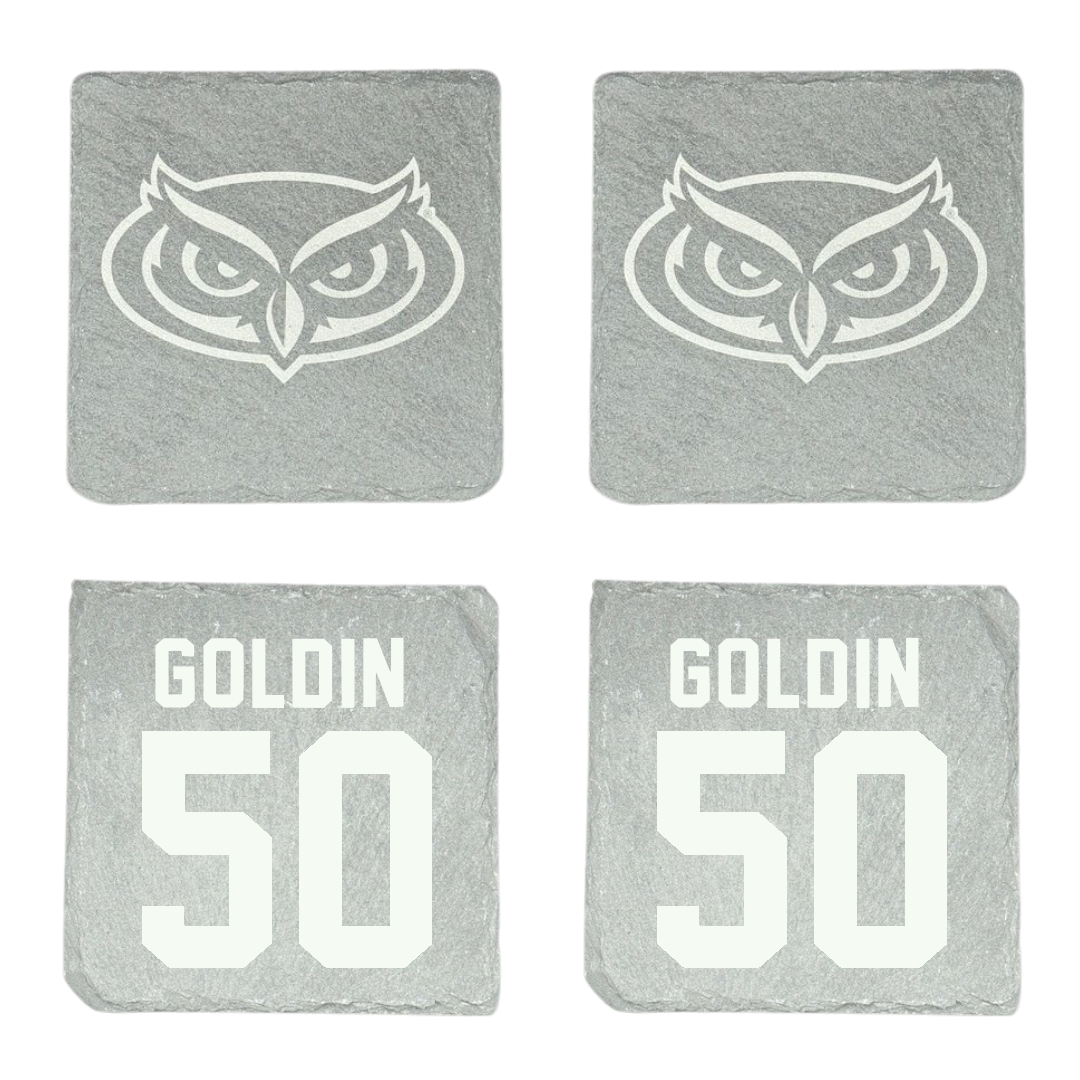 Florida Atlantic University Basketball Stone Coaster (4 Pack)  - #50 Vladislav Goldin