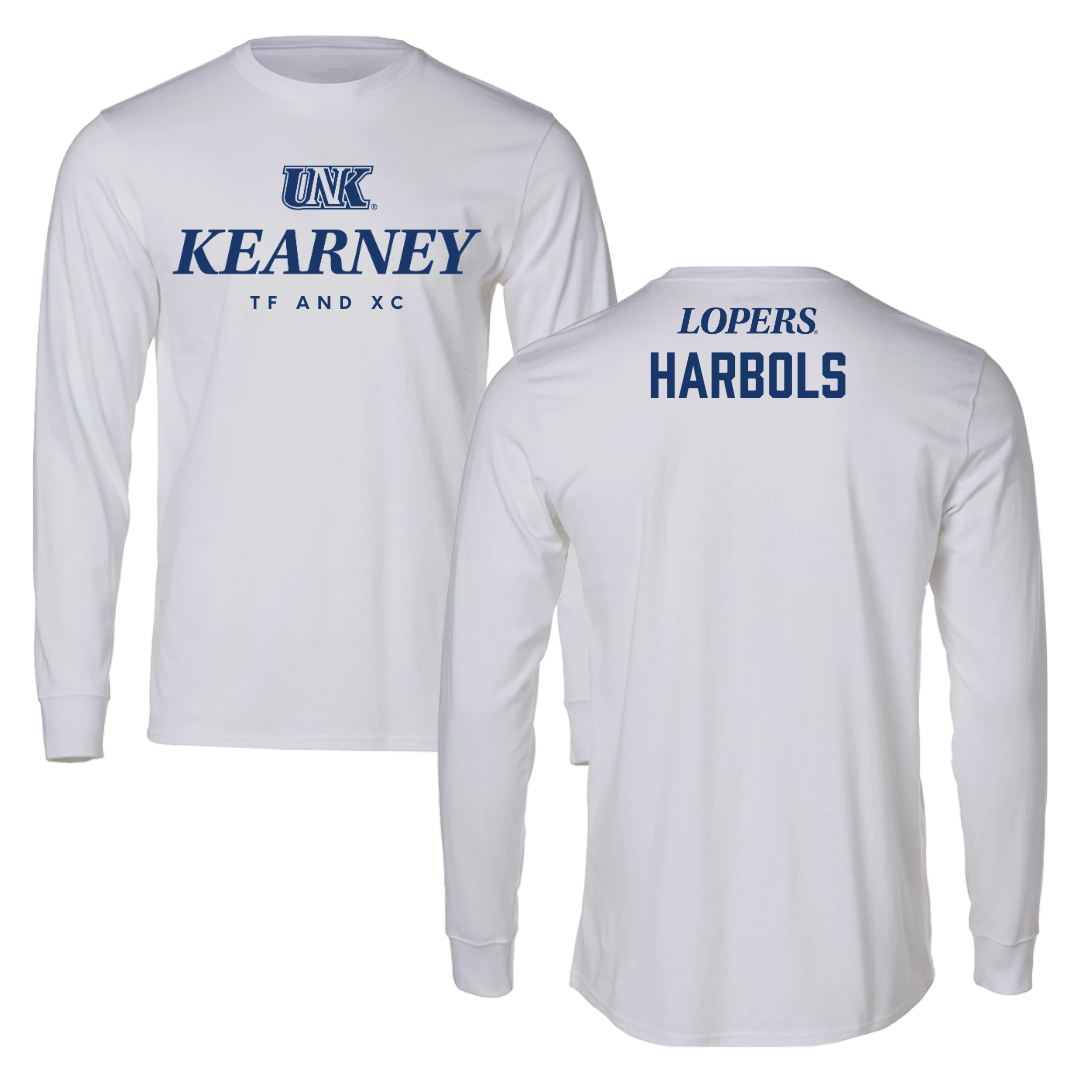 University of Nebraska at Kearney TF and XC White Performance Long Sleeve - Richard Harbols
