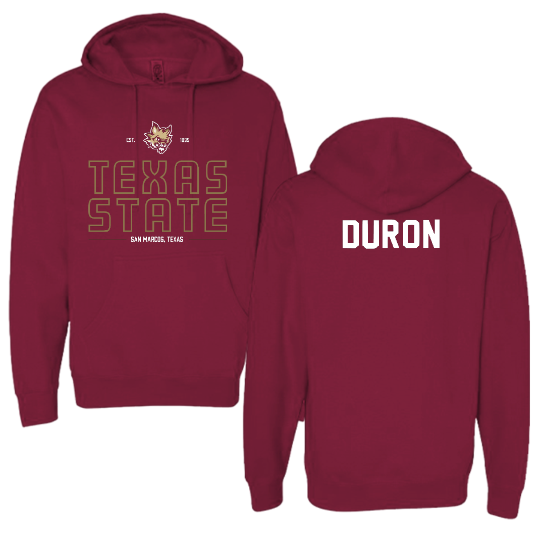 Texas State University TF and XC Maroon General Hoodie - Melanie Duron