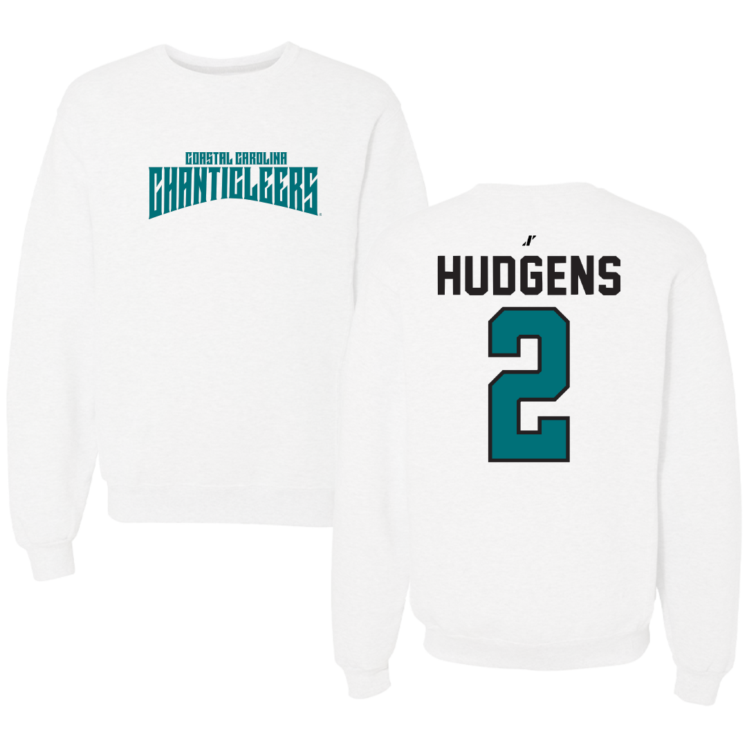Coastal Carolina University Softball White Classic Crewneck - #2 Clara Hudgens