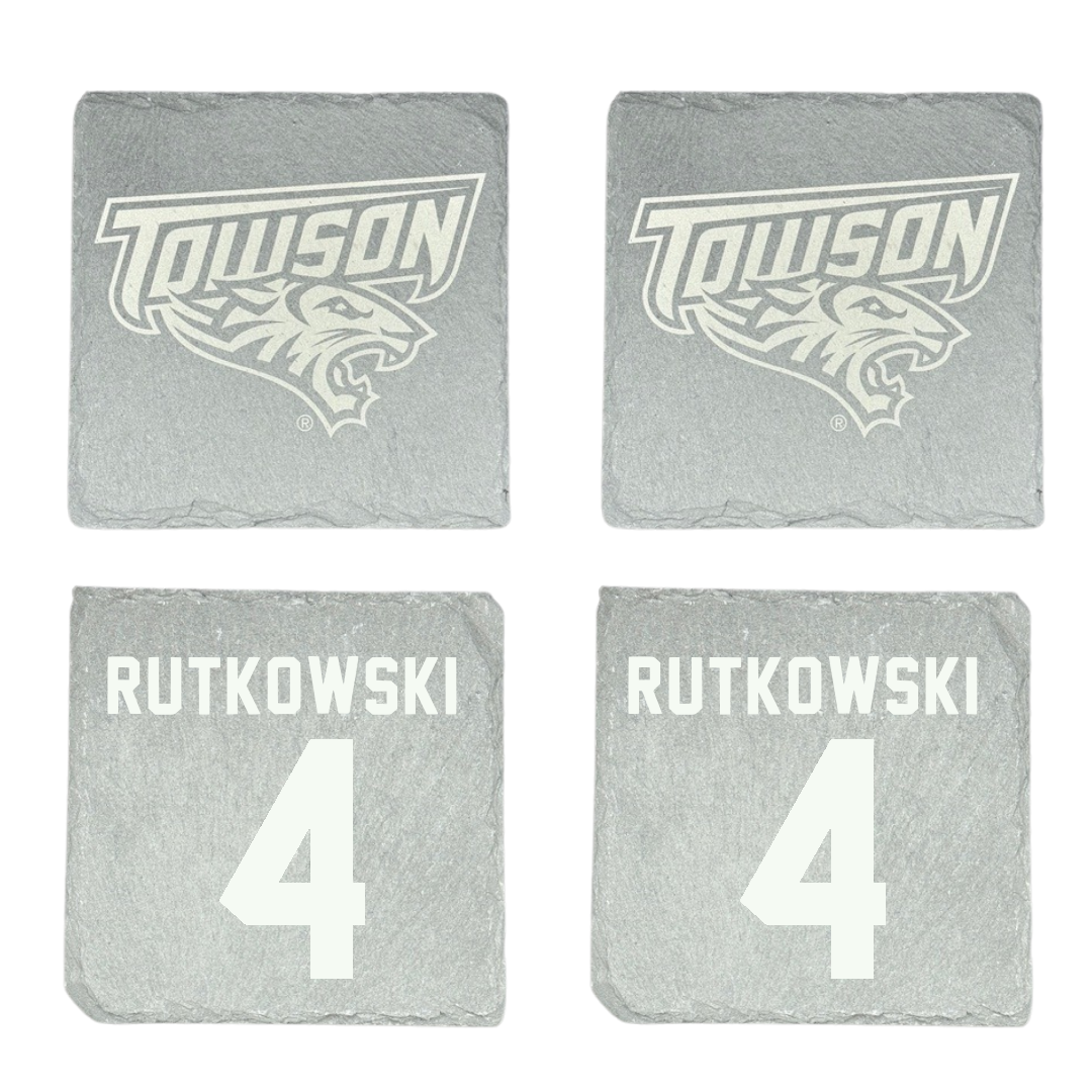 Towson University Football Stone Coaster (4 Pack)  - #4 Evan Rutkowski