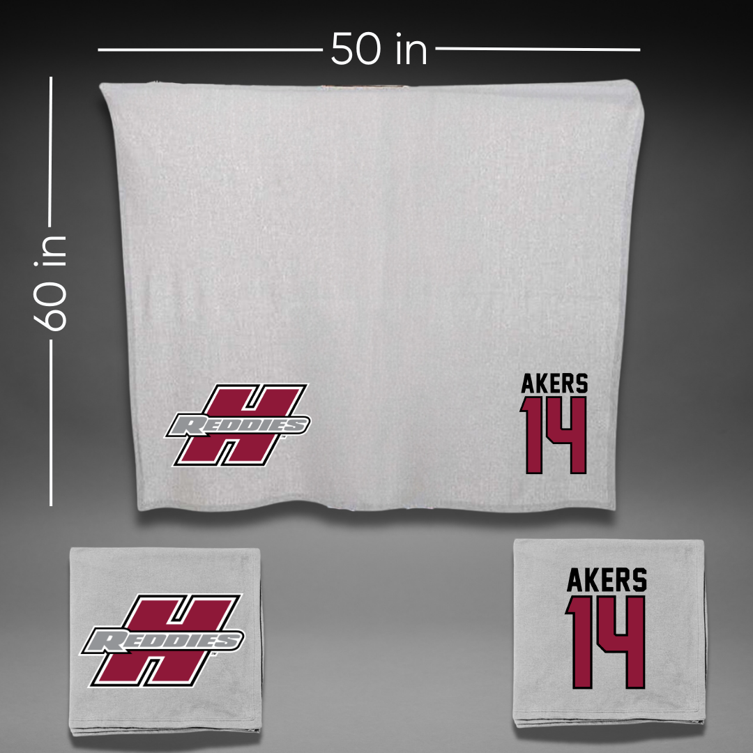 Henderson State University Softball Gray Blanket - #14 Hilary Akers