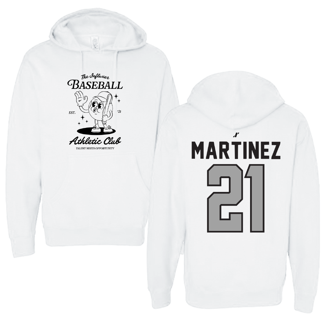 Baseball White Influxer Athletic Club Hoodie - #21 John Martinez