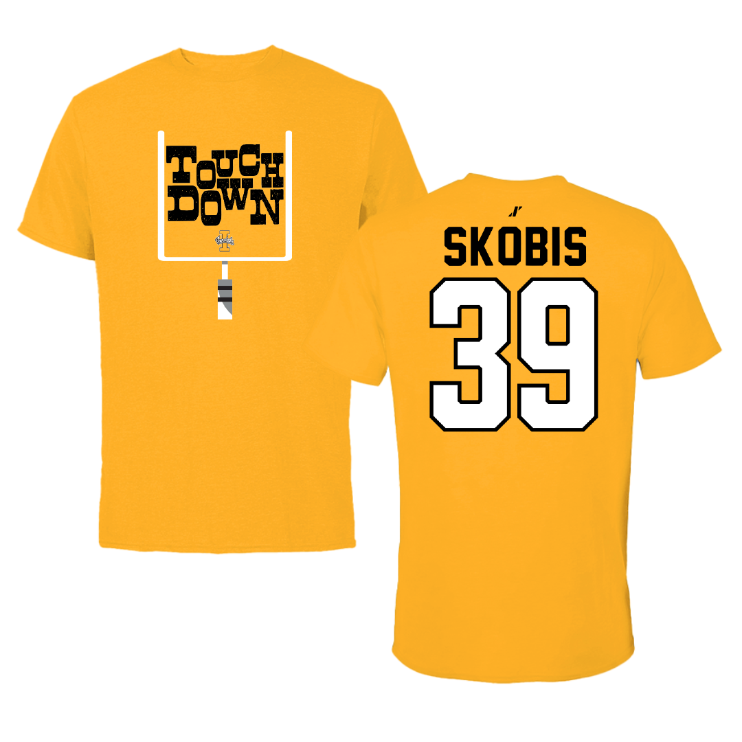 University of Idaho Football Gold Touchdown Tee - #39 Jacob Skobis