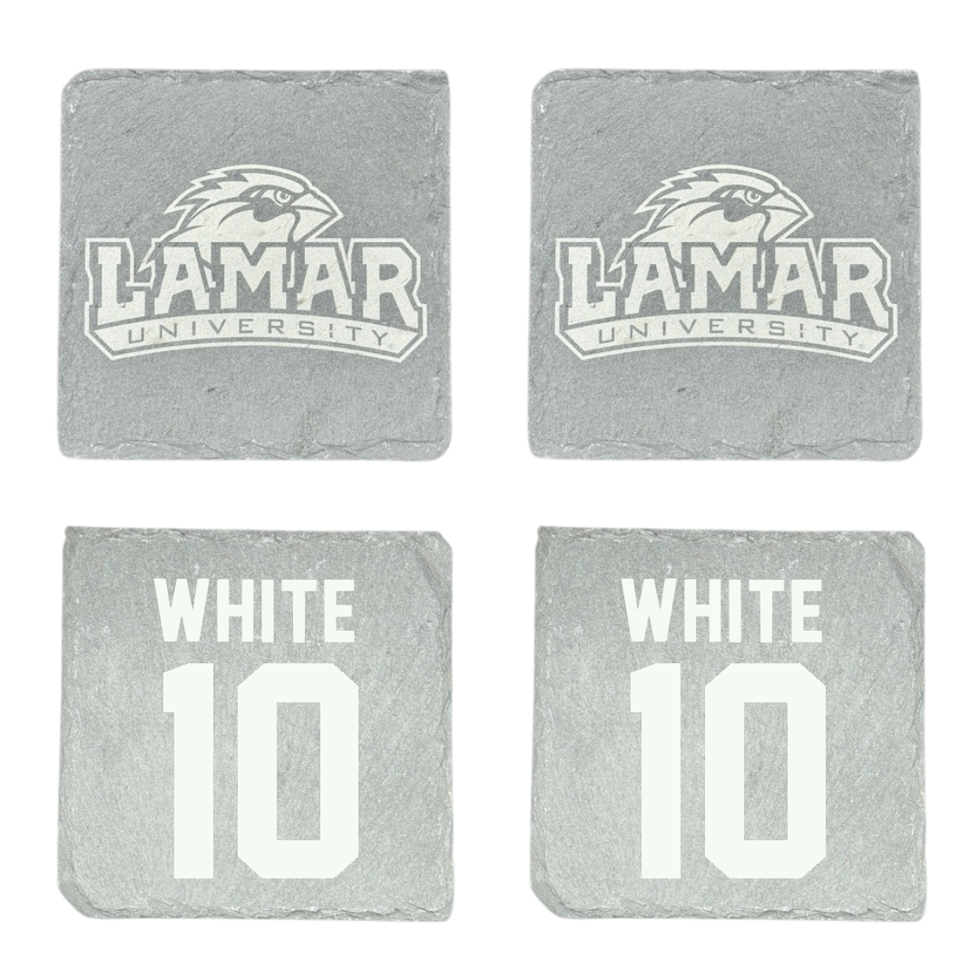 Lamar University Basketball Stone Coaster (4 Pack)  - #10 Errol White