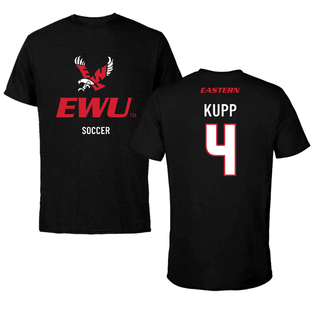 Eastern Washington University Soccer Black EWU Performance Tee - #4 Katrina Kupp