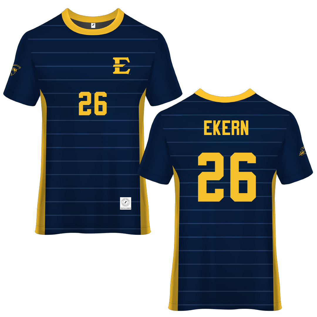 East Tennessee State University Navy Soccer Jersey - #26 Annabelle Ekern