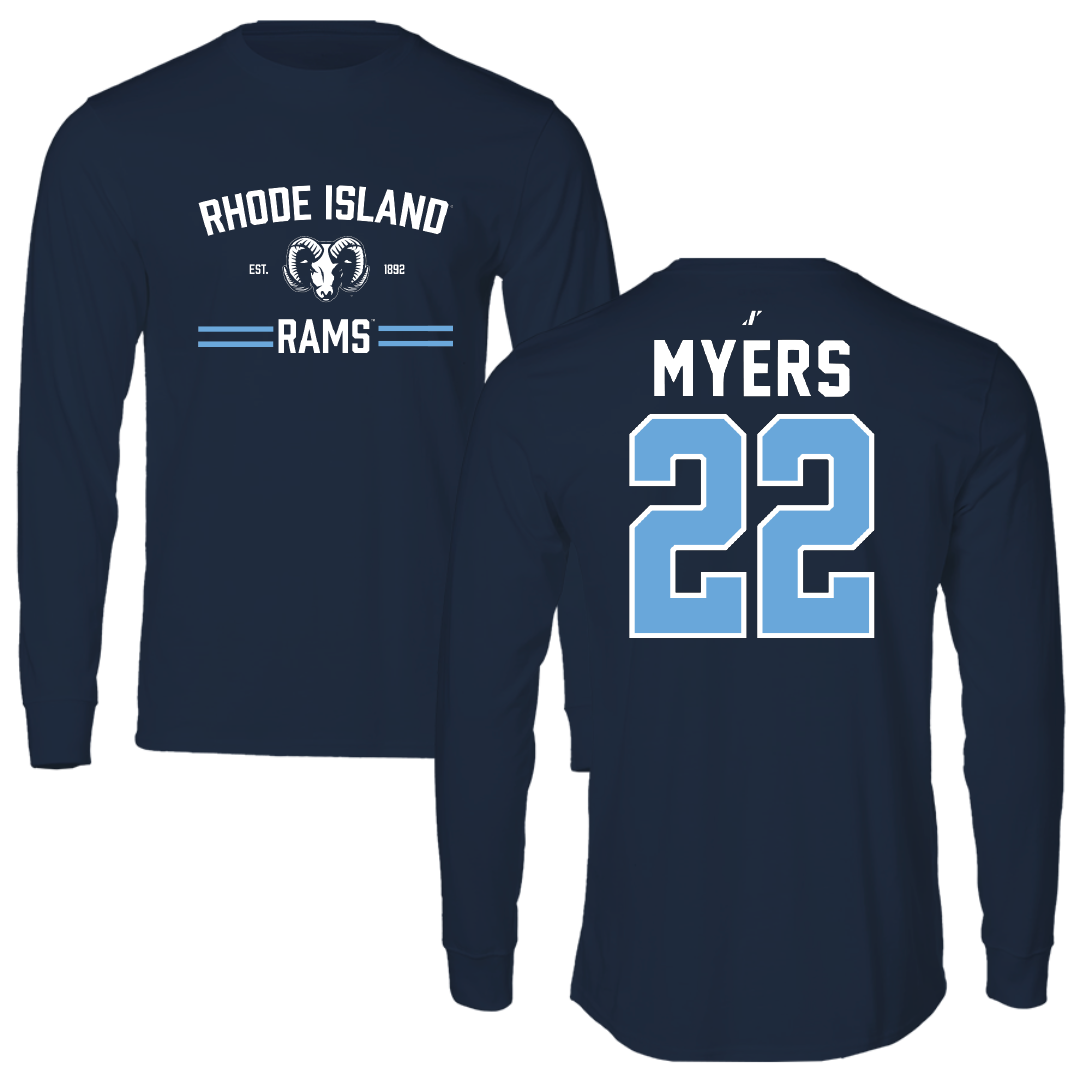University of Rhode Island Lacrosse Navy General Performance Long Sleeve - #22 Brinley Myers