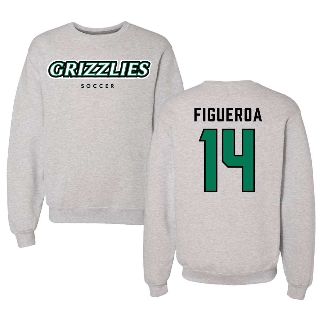 Adams State University Soccer Gray Grizzlies Crewneck - #14 Angelica Figueroa
