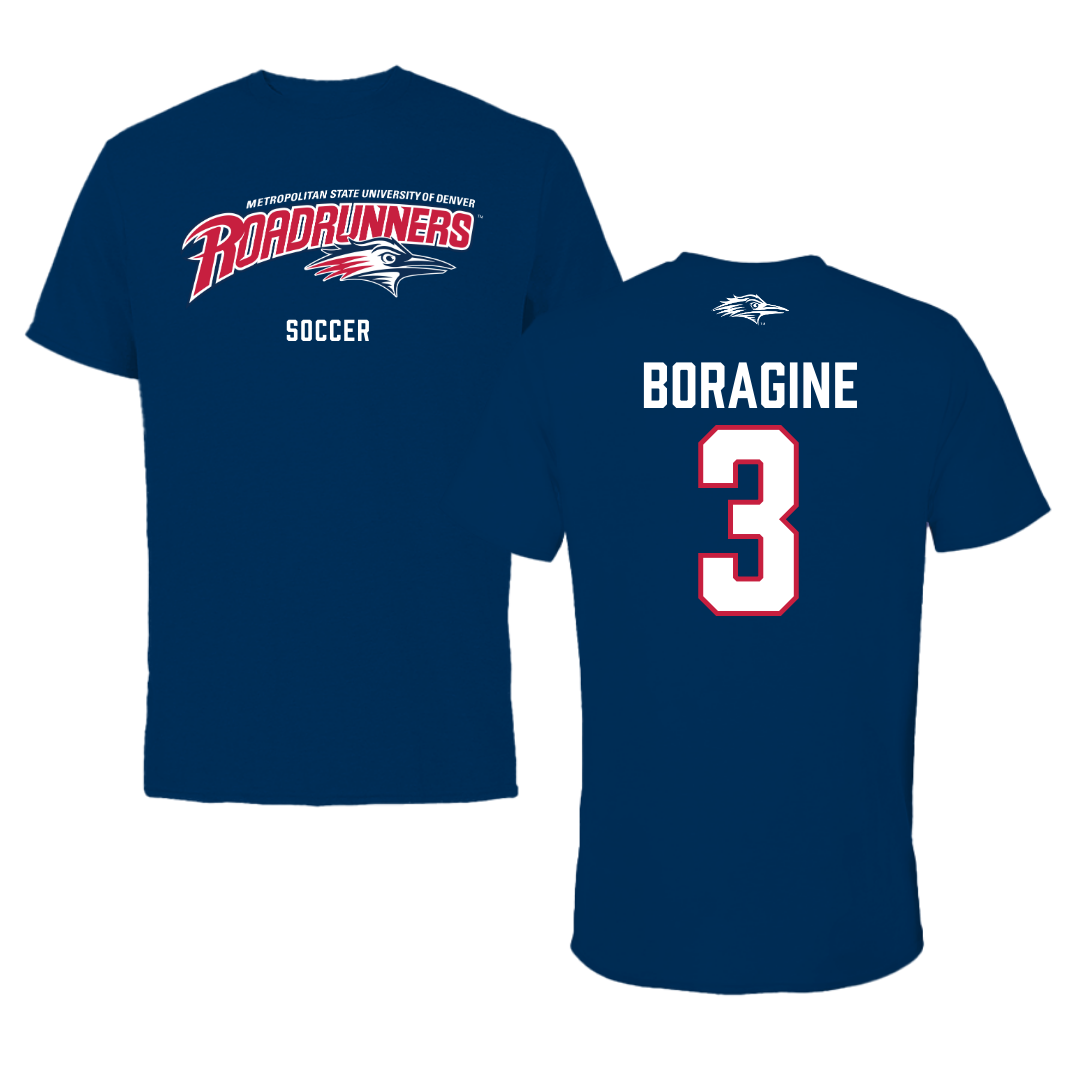 Metropolitan State University of Denver Soccer Navy Performance Tee - #3 Natalie Boragine