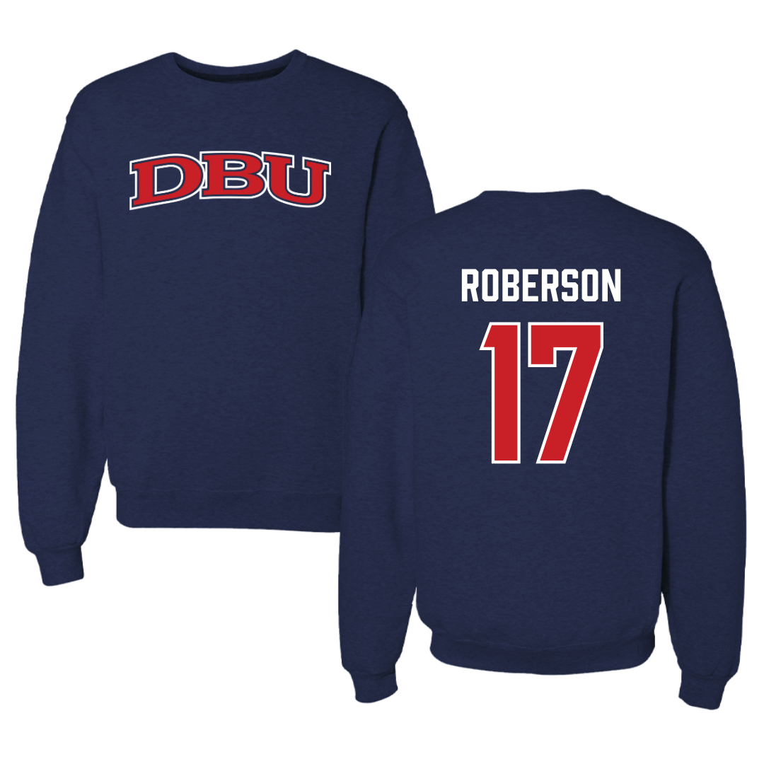 Dallas Baptist University Soccer Navy DBU Crewneck - #17 Haley Roberson