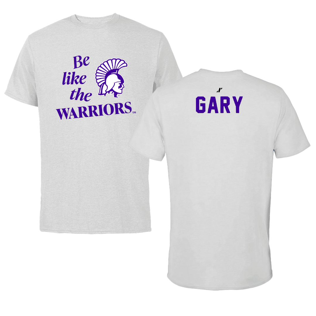 Winona State University Tennis Light Gray Be Like Us Tee - Skylar Gary