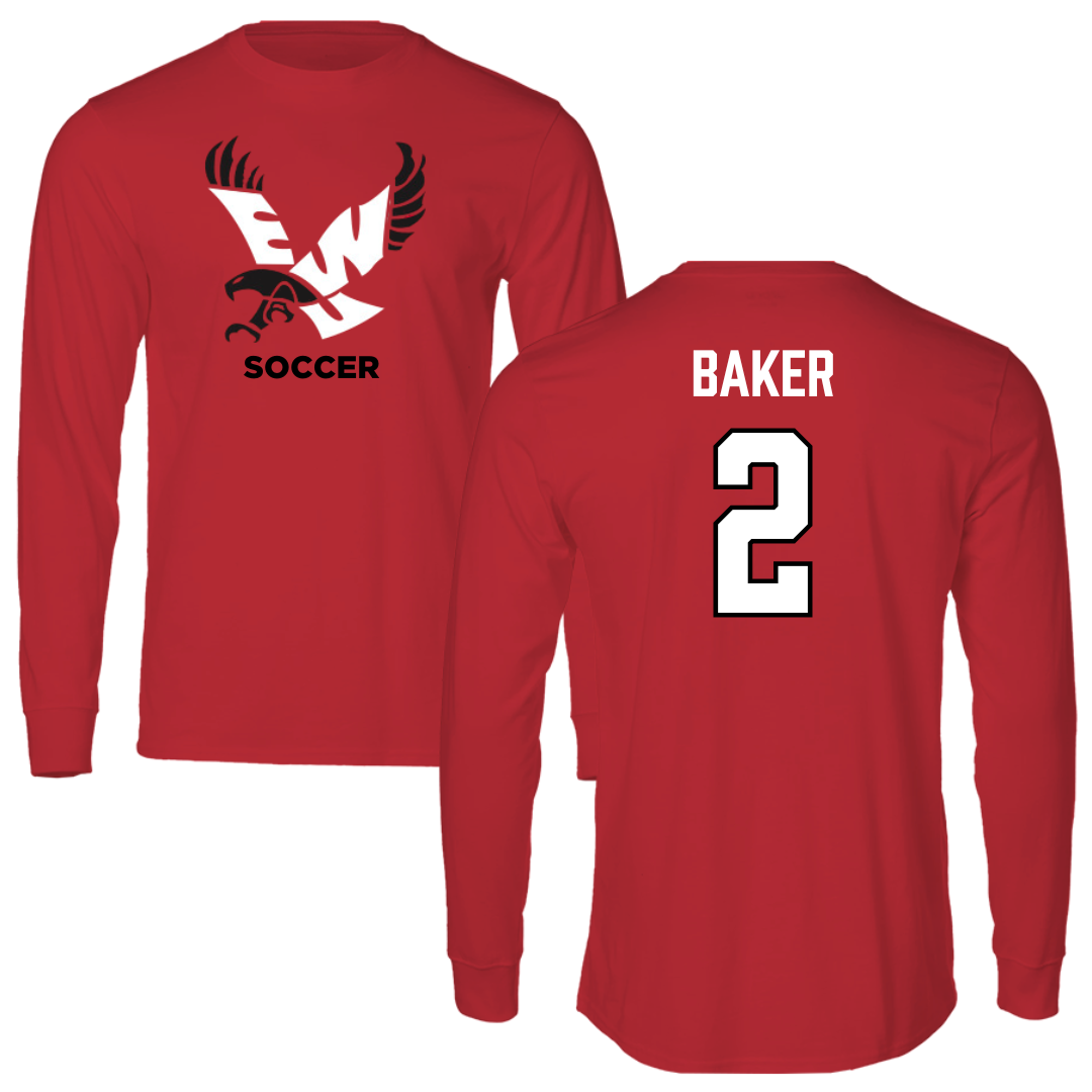 Eastern Washington University Soccer Red EWU Long Sleeve - #2 Lyric Baker