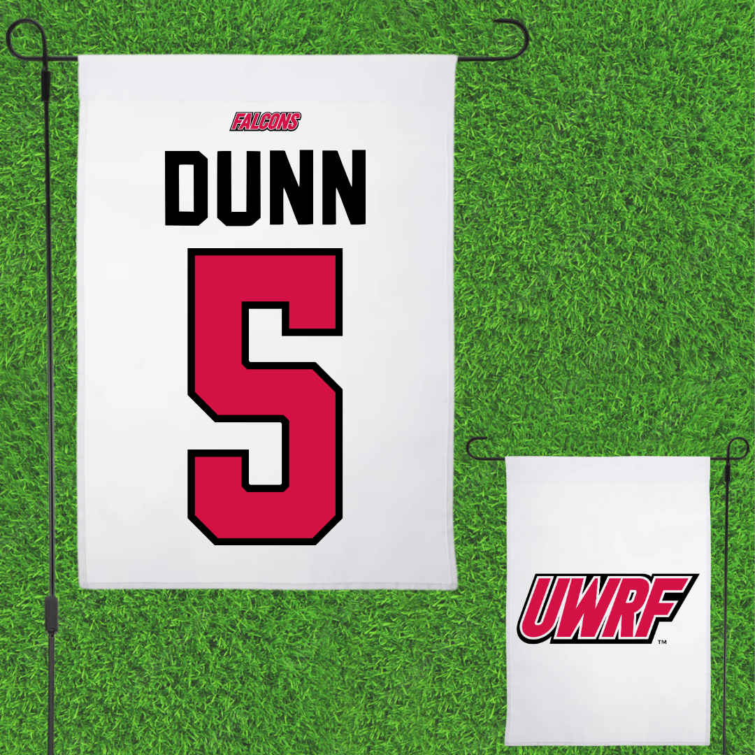 University of Wisconsin-River Falls Ice Hockey White Garden Flag - #5 Mackenzie Dunn