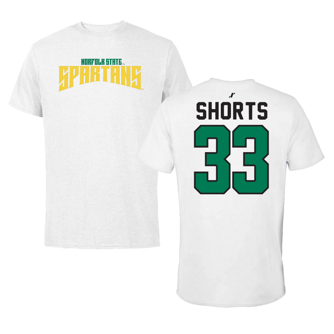 Norfolk State University Softball White Classic Tee - #33 Emory Shorts
