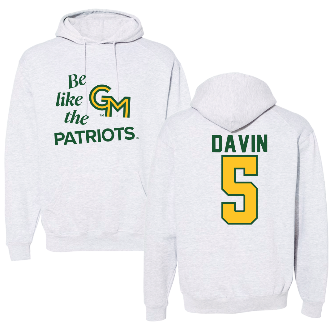 George Mason University Soccer Light Gray Be Like Us Hoodie - #5 Eliana Davin