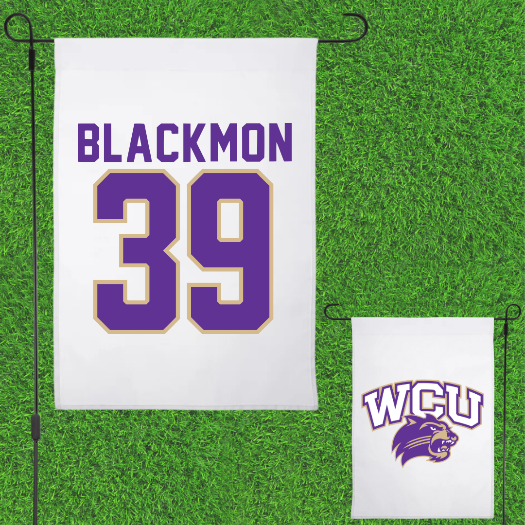 Western Carolina University Football White Garden Flag - #39 Brayden Blackmon