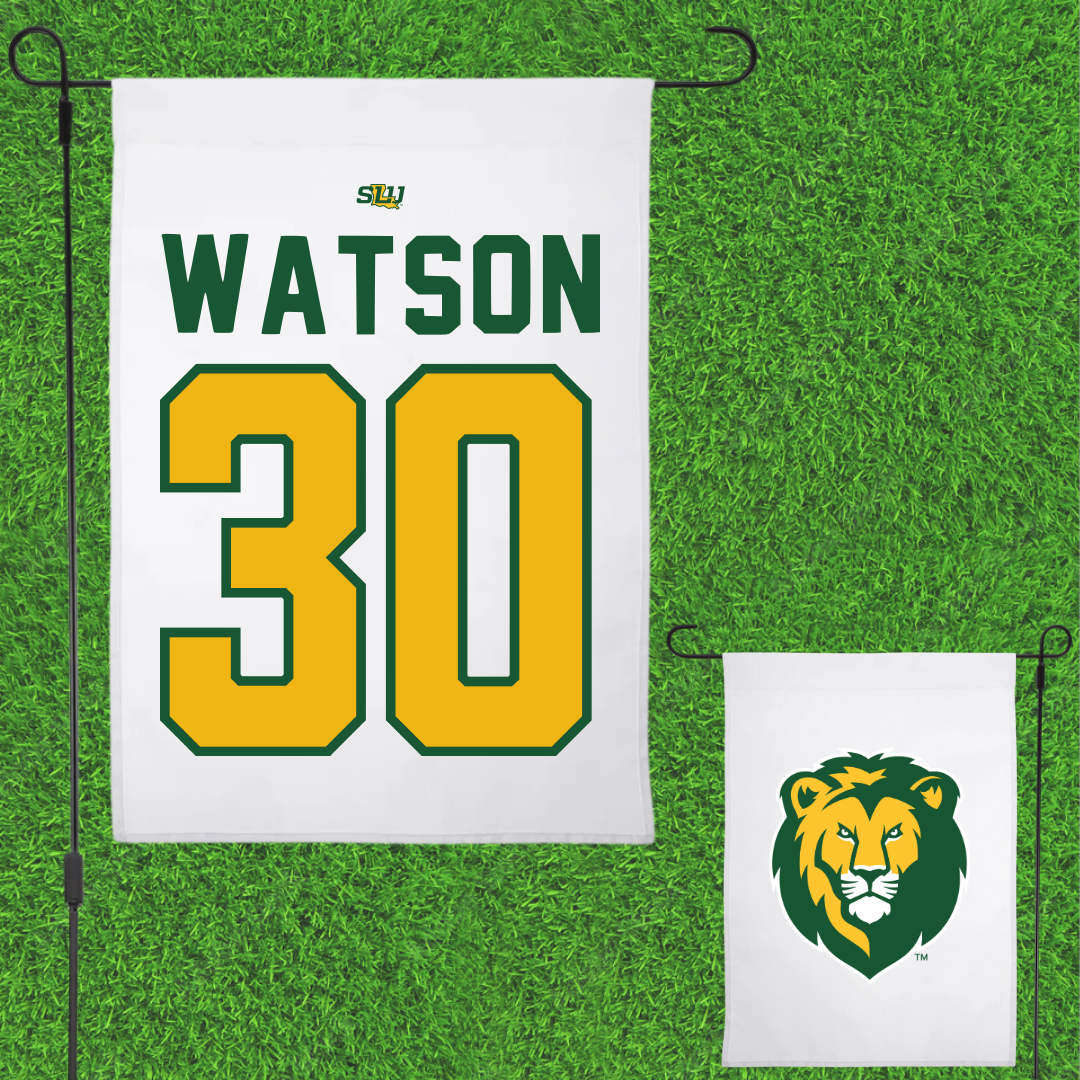 Southeastern Louisiana University Softball White Garden Flag - #30 Ka’Lyn Watson