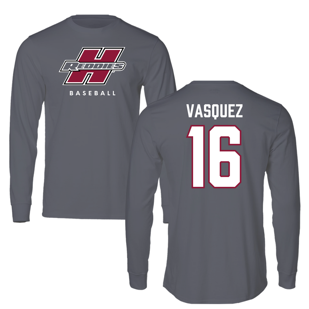 Henderson State University Baseball Gray Performance Long Sleeve - #16 Julio Vasquez