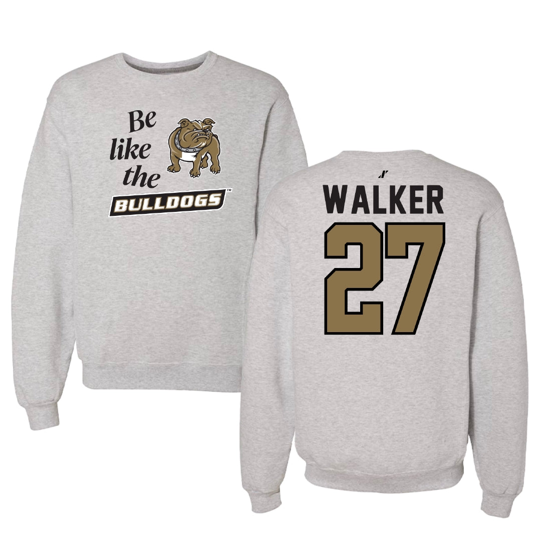 Bryant University Football Light Gray Be Like Us Crewneck - #27 Dedric Walker
