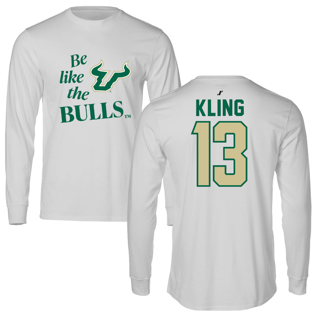 University of South Florida Baseball Light Gray Be Like Us Long Sleeve - #13 Corey Kling