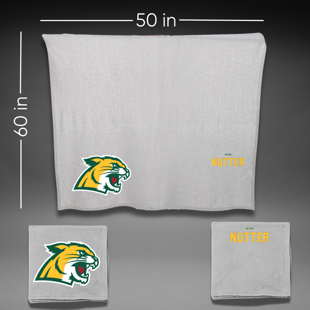 Northern Michigan University Greco-Roman Wrestling Gray Blanket - Aidan Nutter